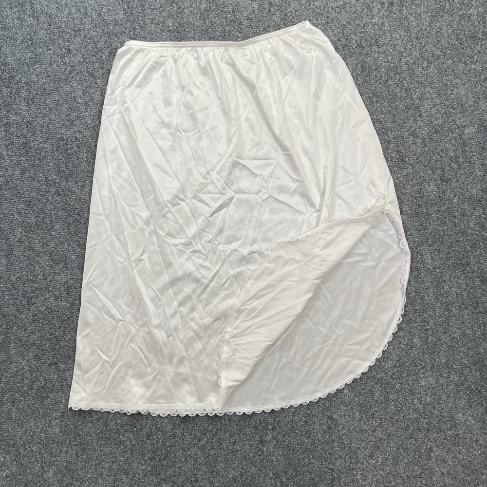 Warner's Vintage Perfect Measure Chemise Half Slip Size Large White Midi Modest